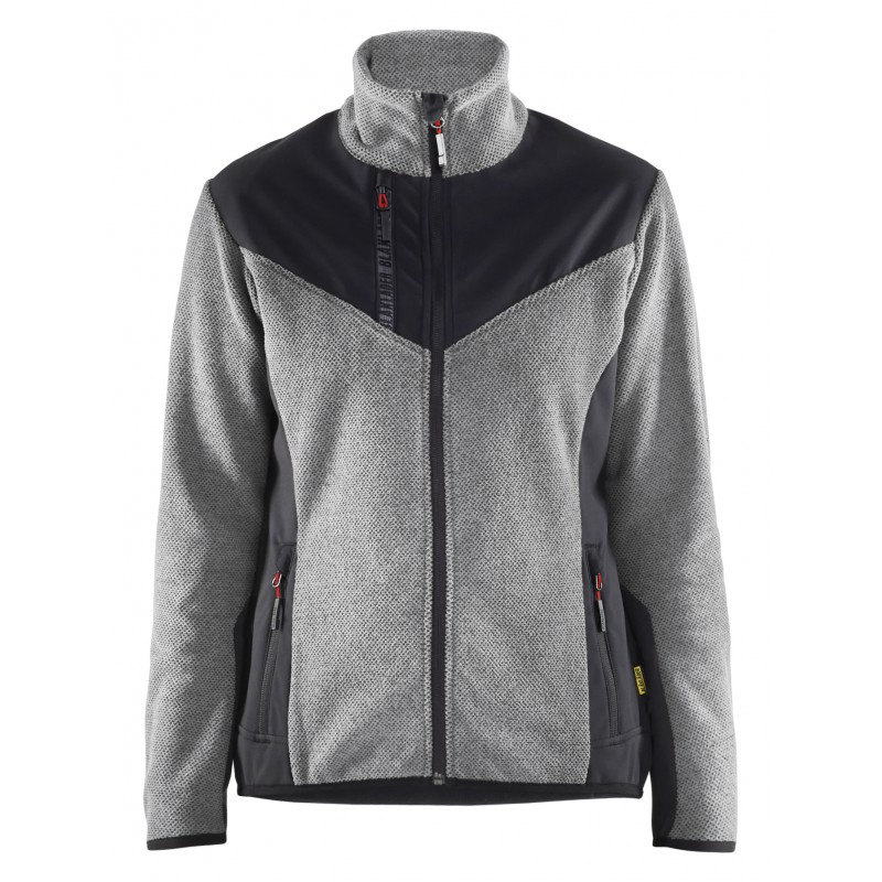 Dames gebreid vest met softshell