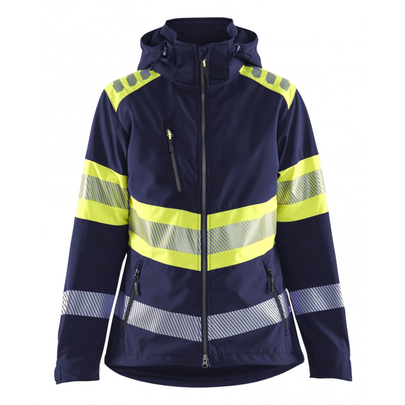 Dames Softshell Jack High Vis