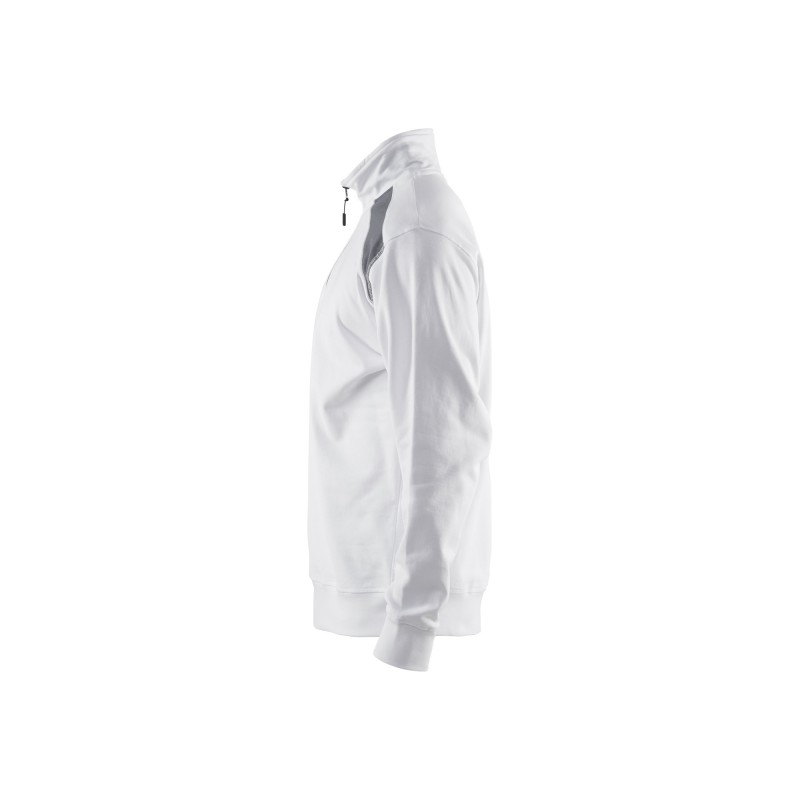 Sweatshirt bi-colour met halve rits Sweatshirt bi-colour met halve rits