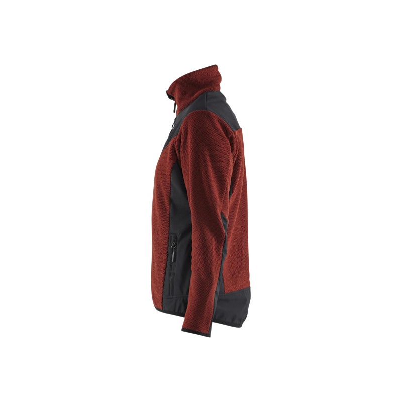 Dames gebreid vest met softshell