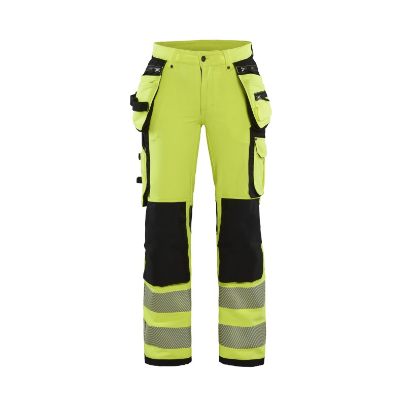 Dames High Vis 4-weg stretch werkbroek