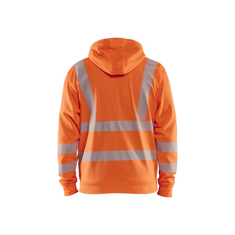 High Vis Hoodie met rits