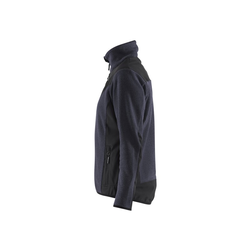 Dames gebreid vest met softshell