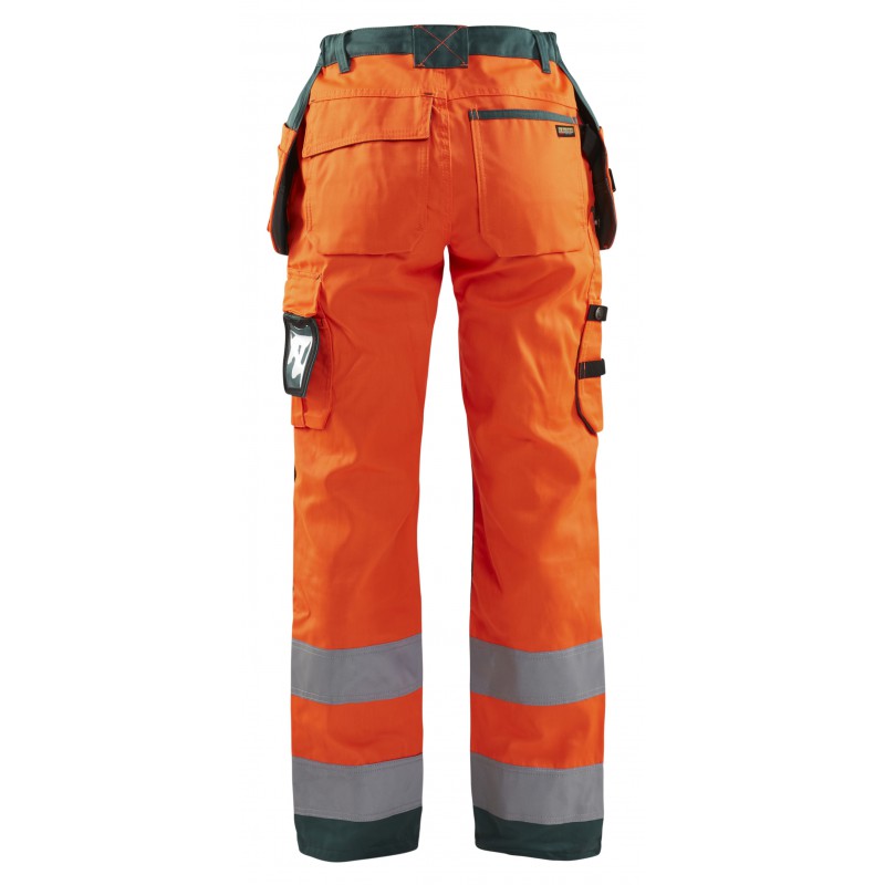 Dames werkbroek High Vis met spijkerzakken