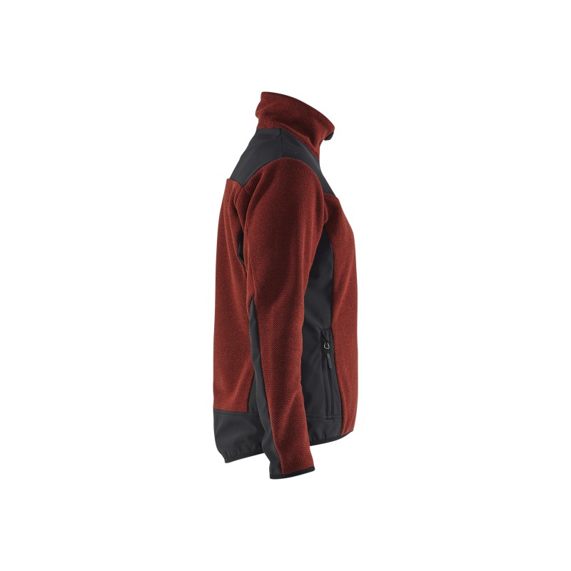 Dames gebreid vest met softshell