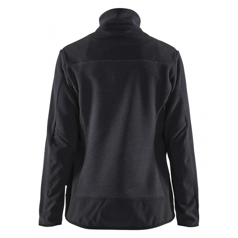 Dames gebreid vest met softshell