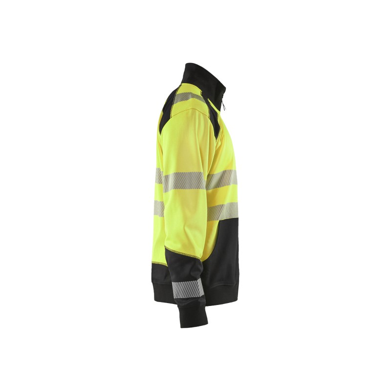 Sweatshirt halve rits High Vis