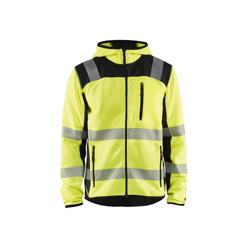 Gebreid vest met capuchon High Vis