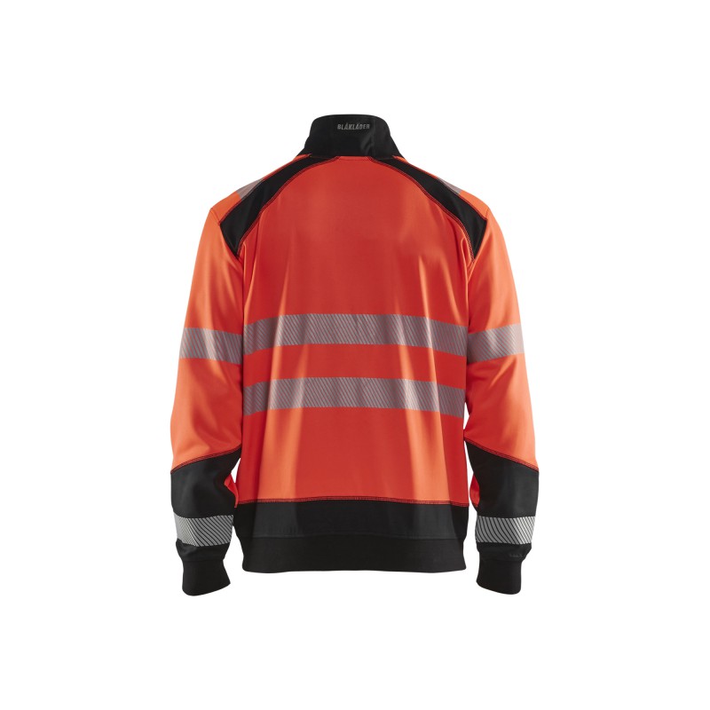 Sweatshirt halve rits High Vis