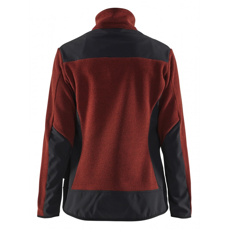 Dames gebreid vest met softshell