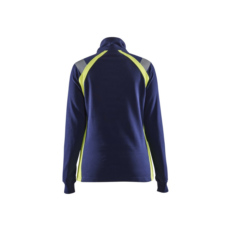 Dames sweatshirt halve rits Visible