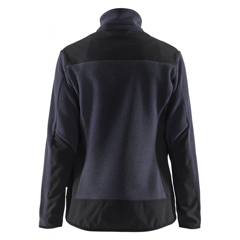 Dames gebreid vest met softshell