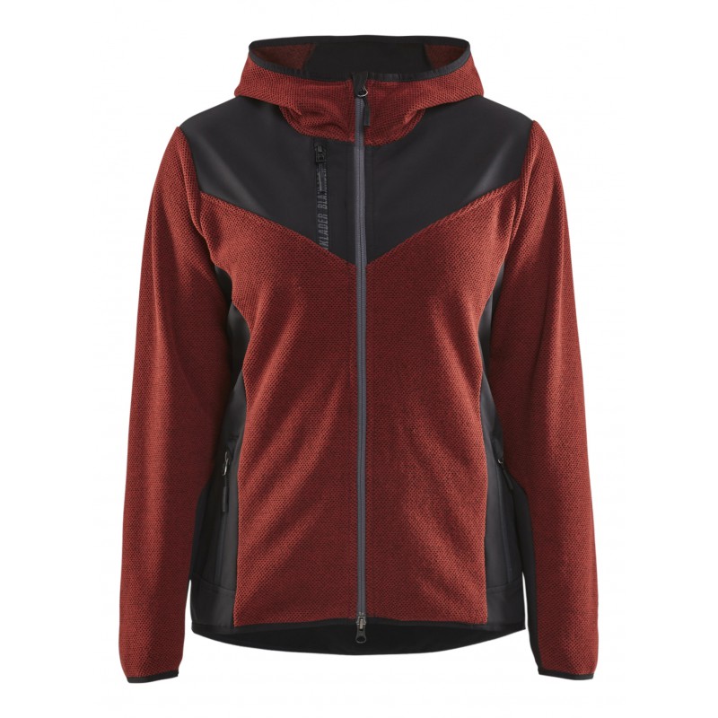 Gebreid damesjack met softshell