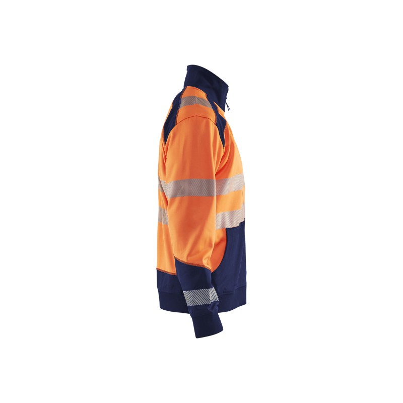 Sweatshirt halve rits High Vis