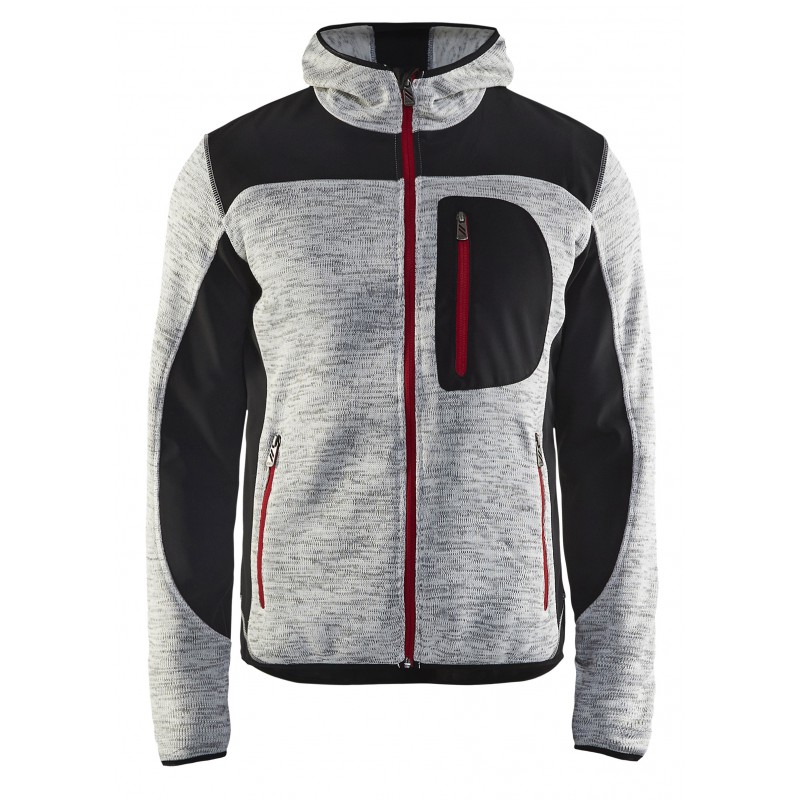 Gebreid vest met softshell