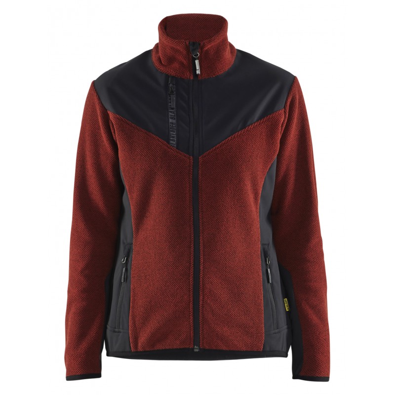 Dames gebreid vest met softshell