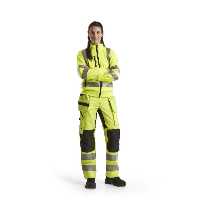Dames werkbroek High Vis met stretch