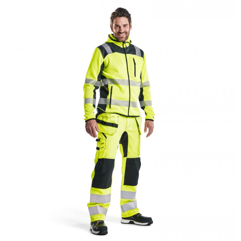 Gebreid vest met capuchon High Vis