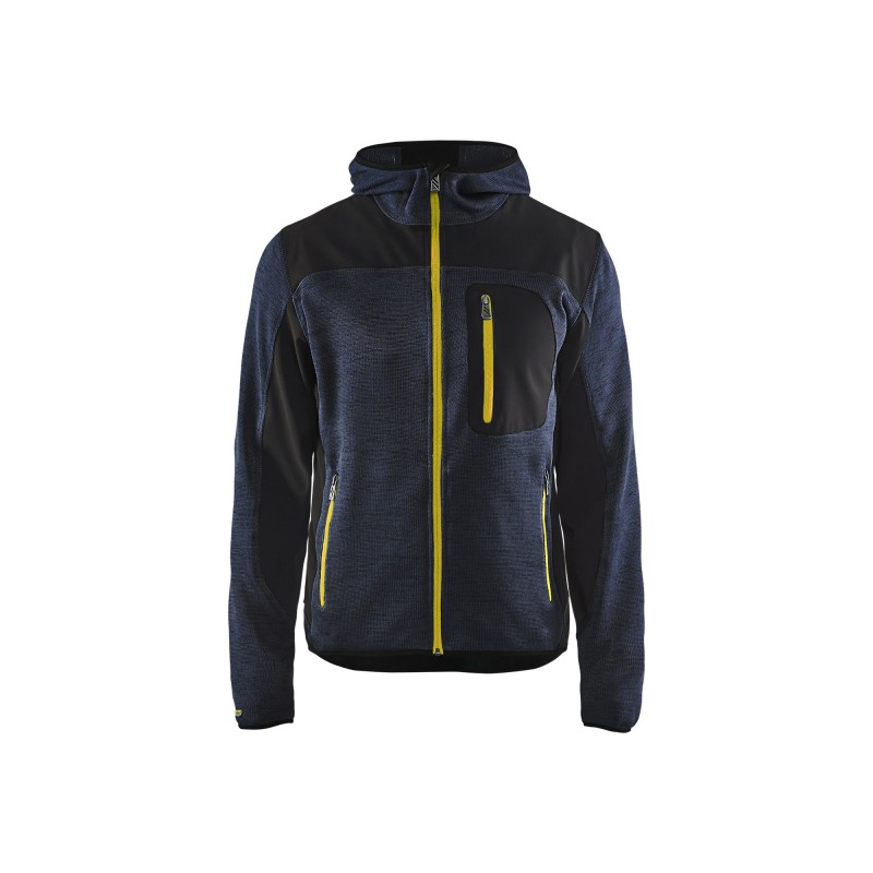 Gebreid vest met softshell
