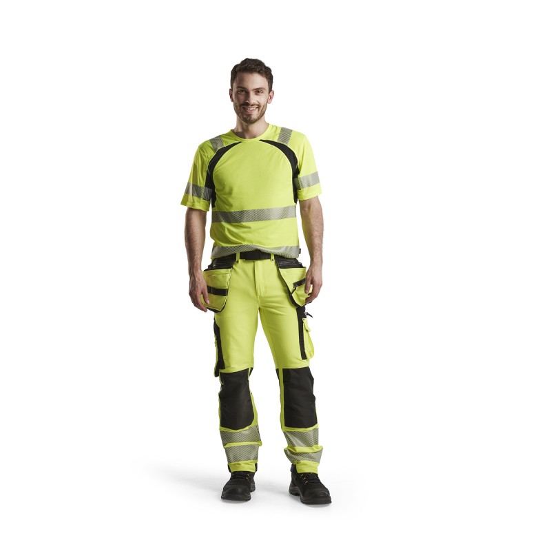 High Vis werkbroek met 4-weg stretch