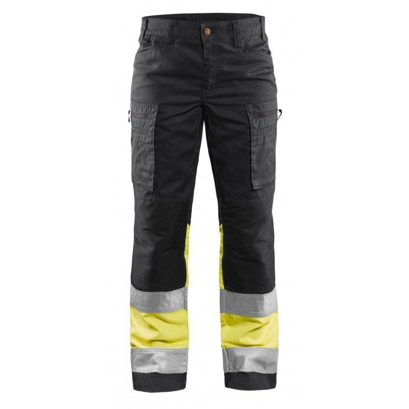 Dames werkbroek High Vis met stretch