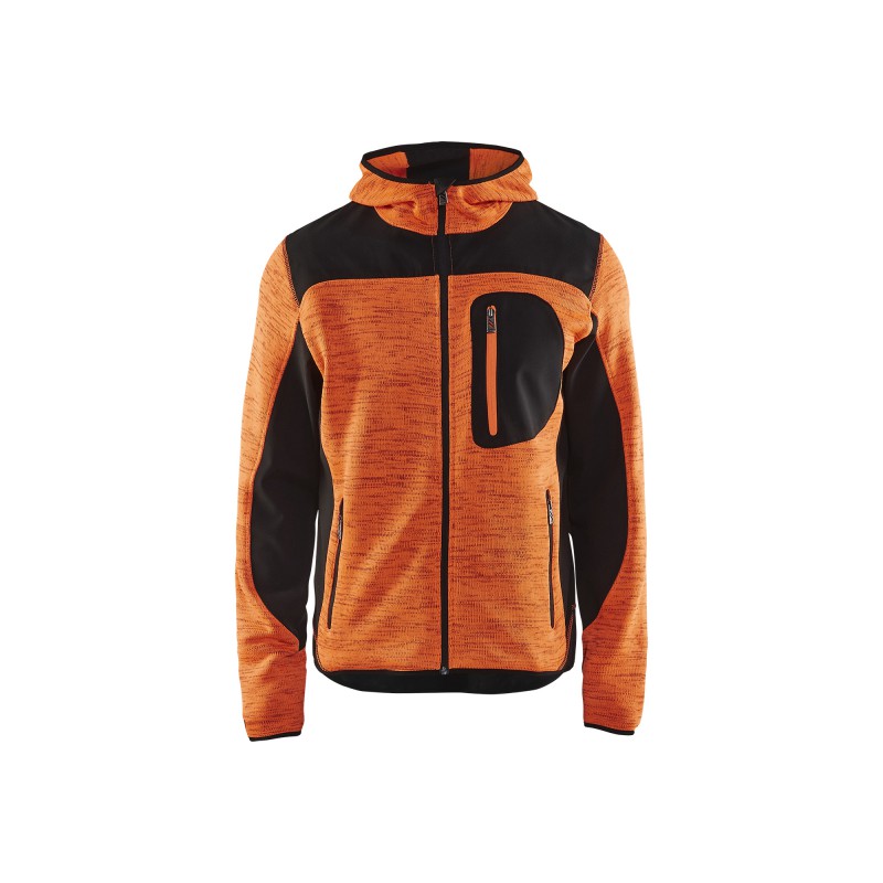 Gebreid vest met softshell