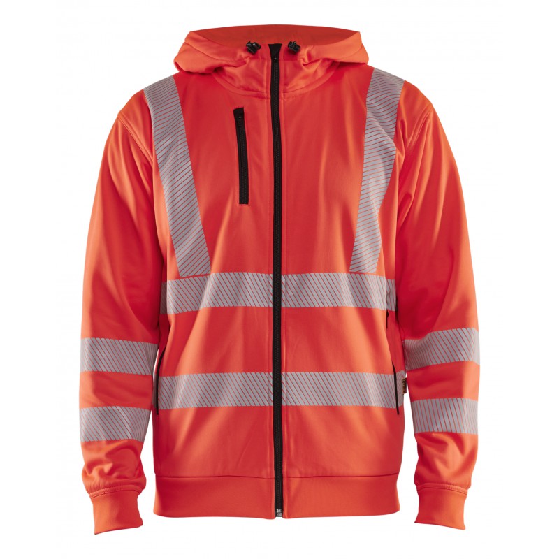 High Vis Hoodie met rits