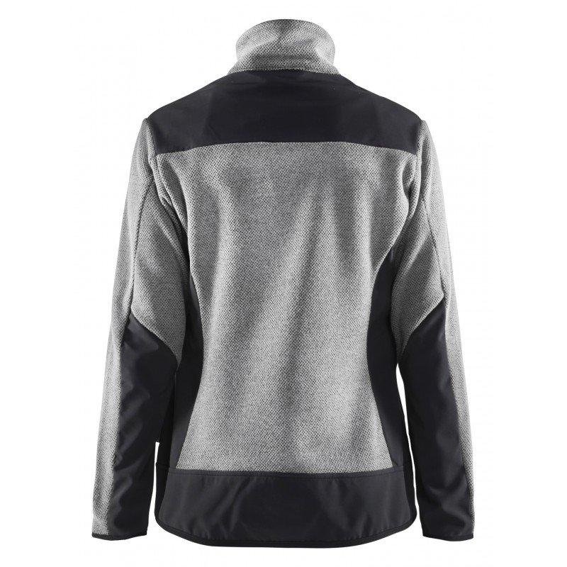 Dames gebreid vest met softshell