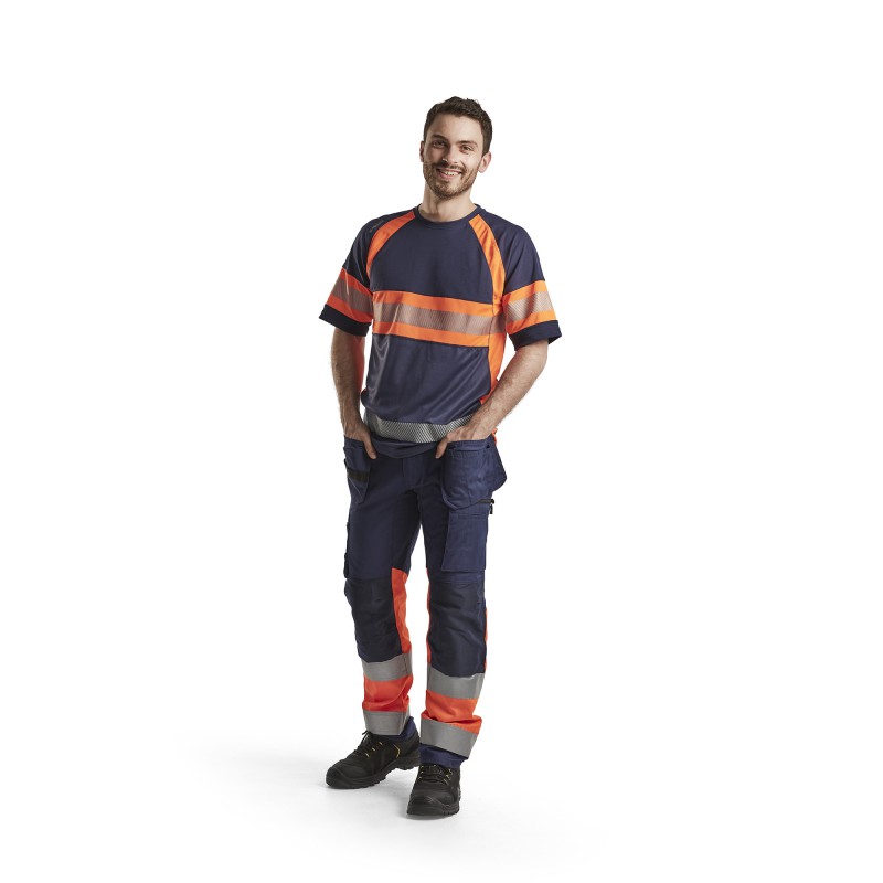 High Vis werkbroek met stretch