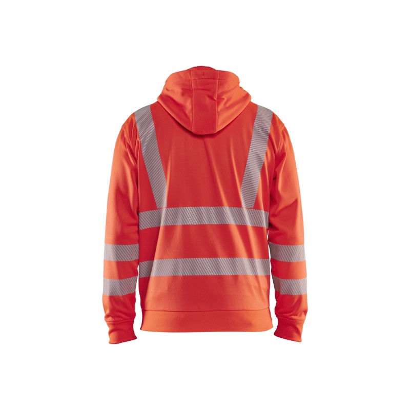 High Vis Hoodie met rits