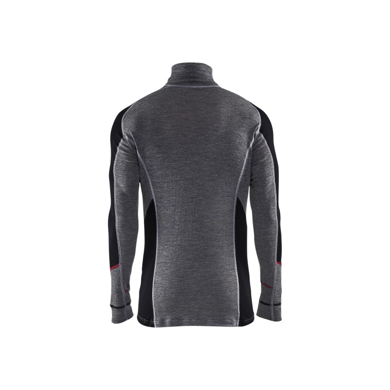 Onderhemd zip-neck 100% merino XWARM