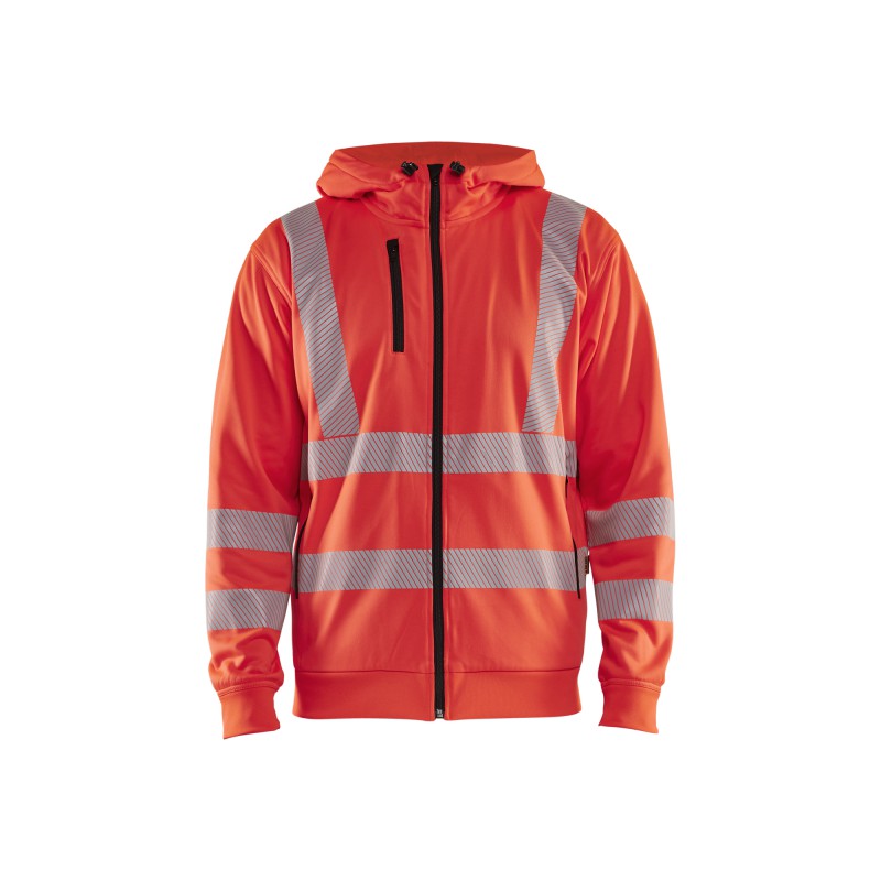 High Vis Hoodie met rits