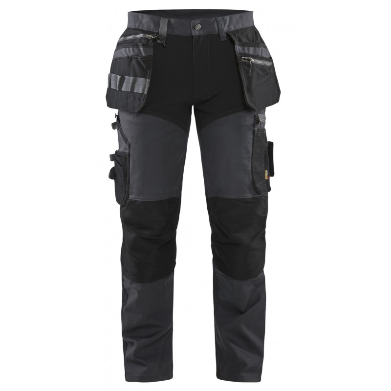 Werkbroek met stretchpanelen en spijkerzakken