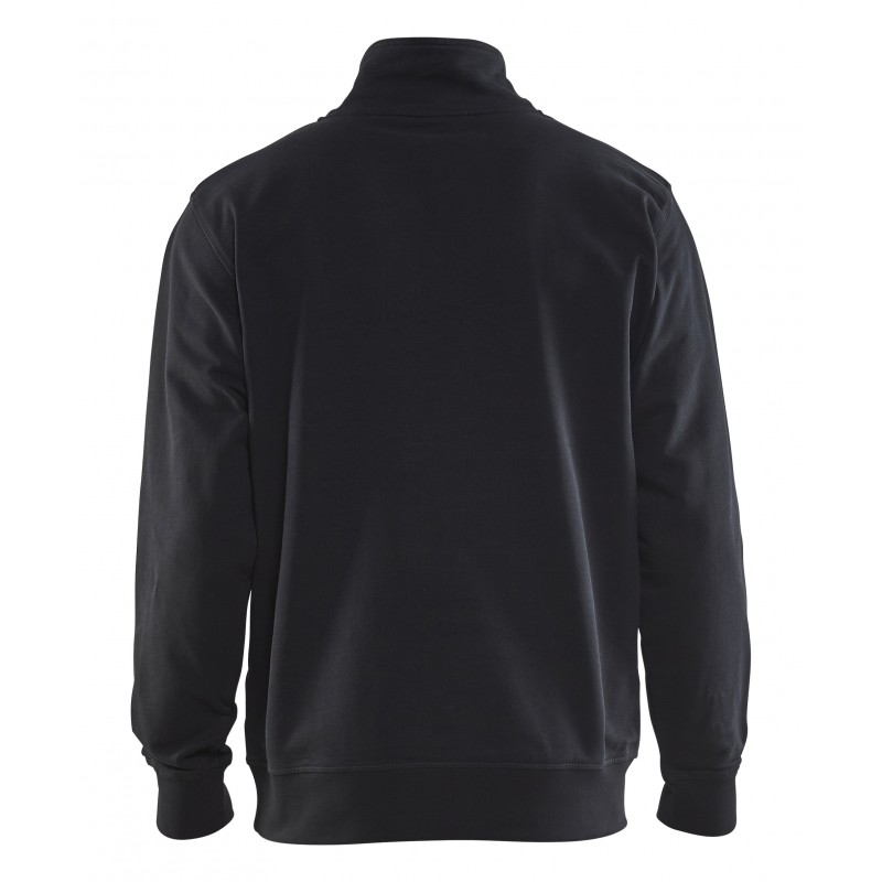 Sweatshirt bi-colour met halve rits Sweatshirt bi-colour met halve rits