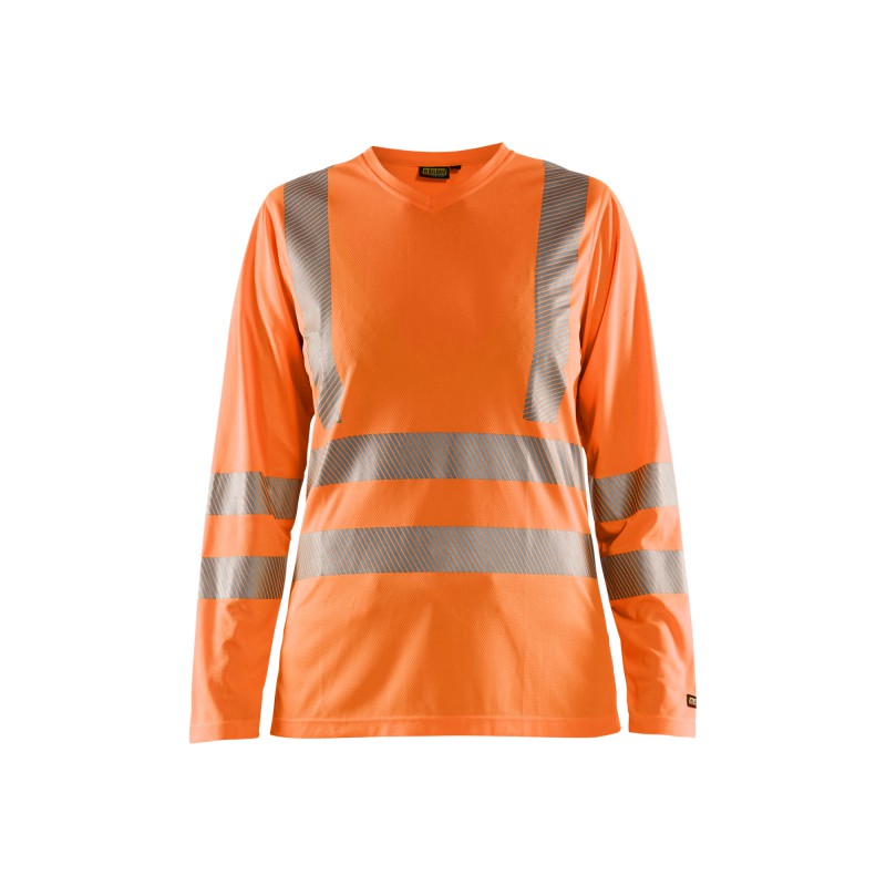 Dames T-shirt lange mouw High Vis
