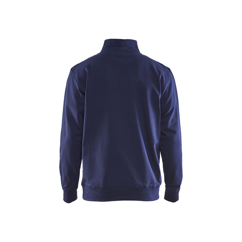 Sweatshirt bi-colour met halve rits
