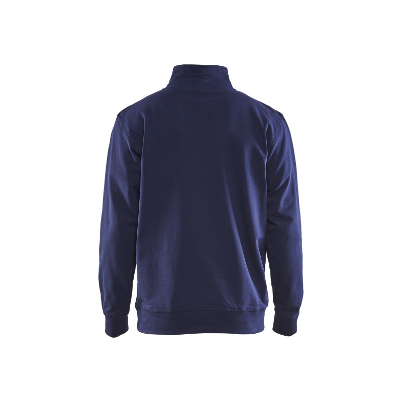 Sweatshirt bi-colour met halve rits Sweatshirt bi-colour met halve rits