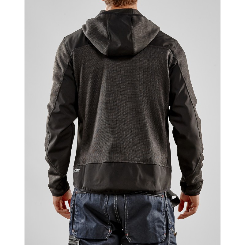 Gebreid vest met softshell