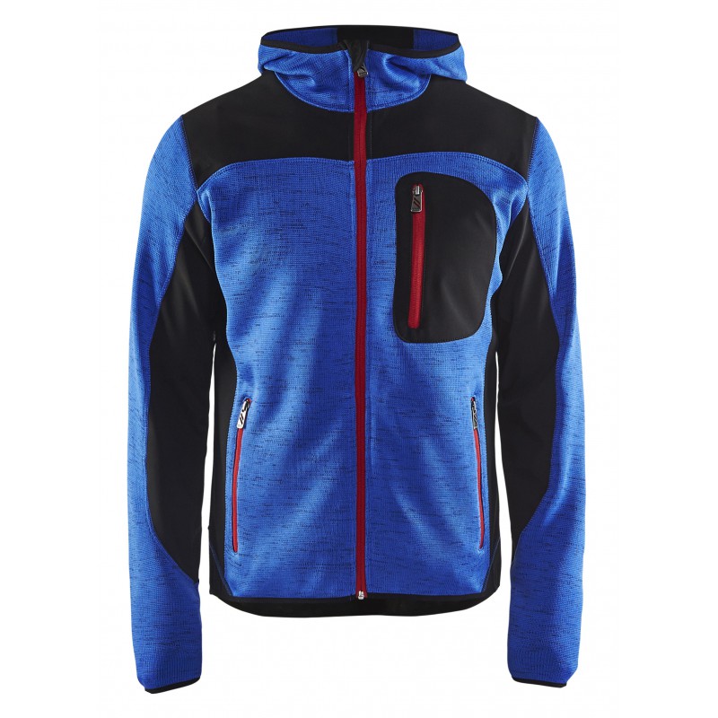 Gebreid vest met softshell