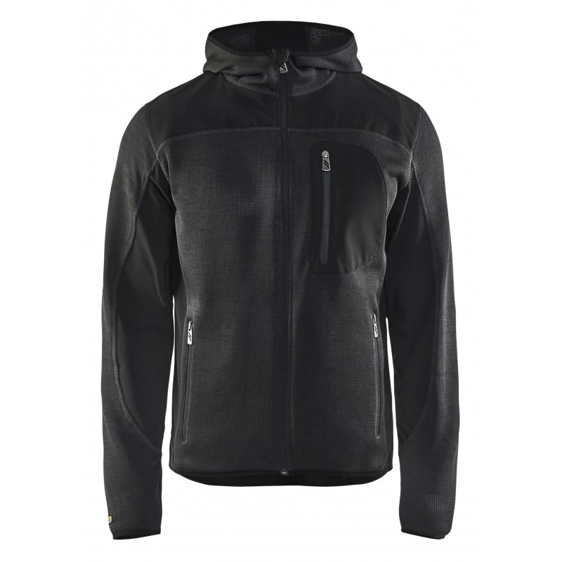 Gebreid vest met softshell