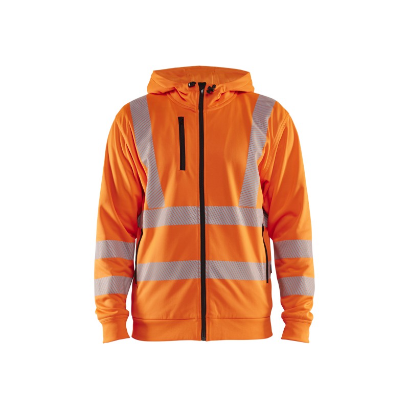 High Vis Hoodie met rits