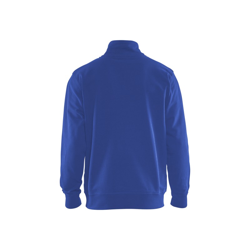 Sweatshirt bi-colour met halve rits Sweatshirt bi-colour met halve rits