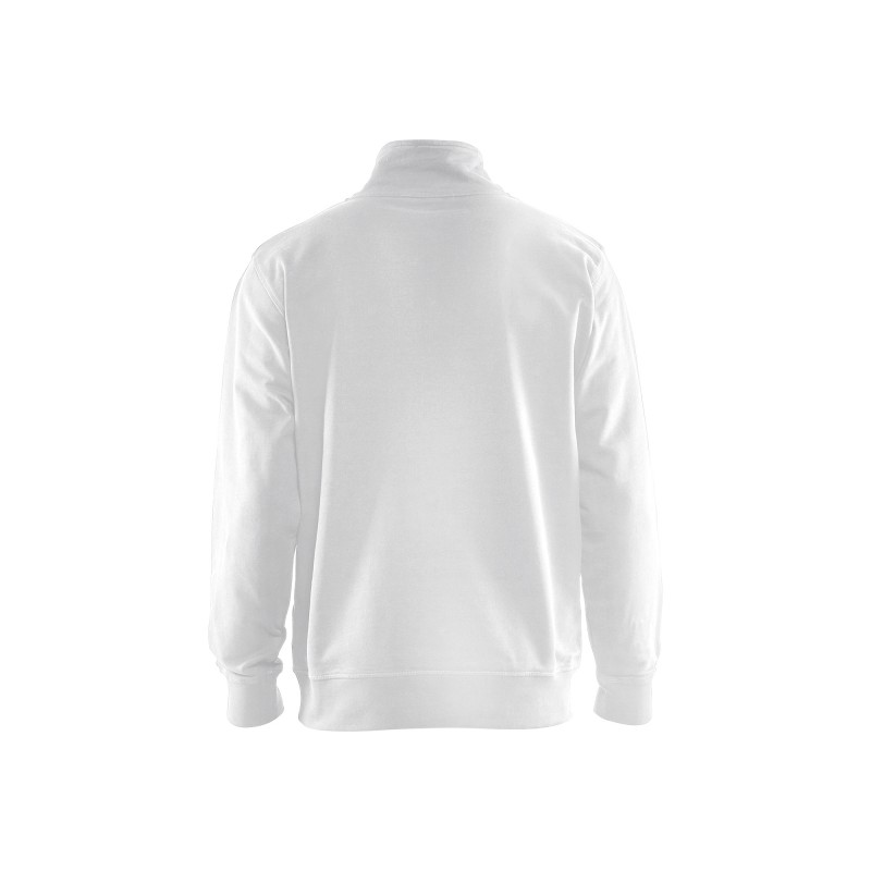 Sweatshirt bi-colour met halve rits Sweatshirt bi-colour met halve rits