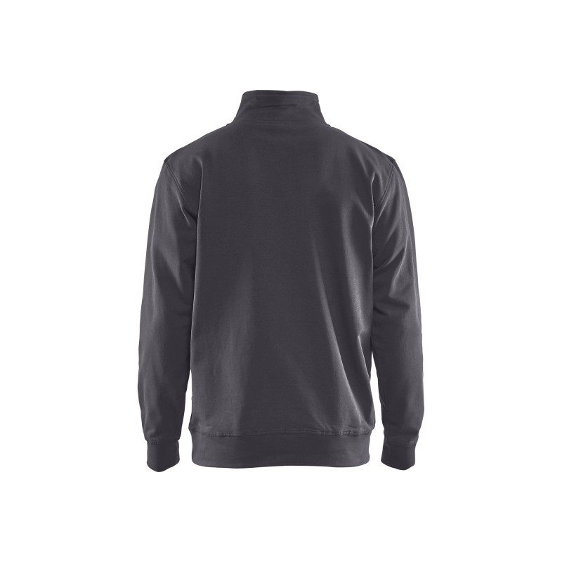 Sweatshirt bi-colour met halve rits Sweatshirt bi-colour met halve rits
