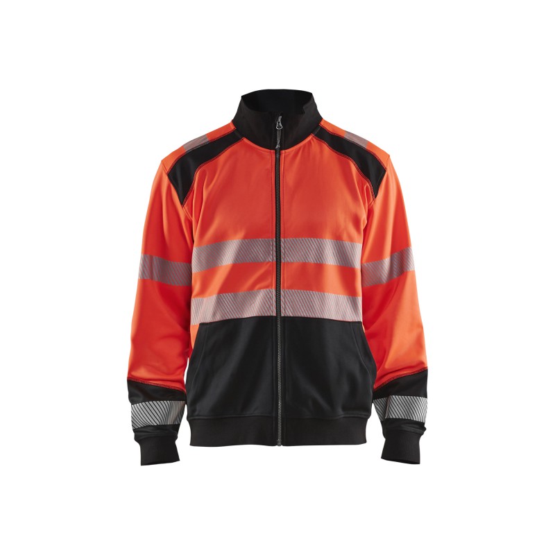 Sweatshirt hele rits High Vis