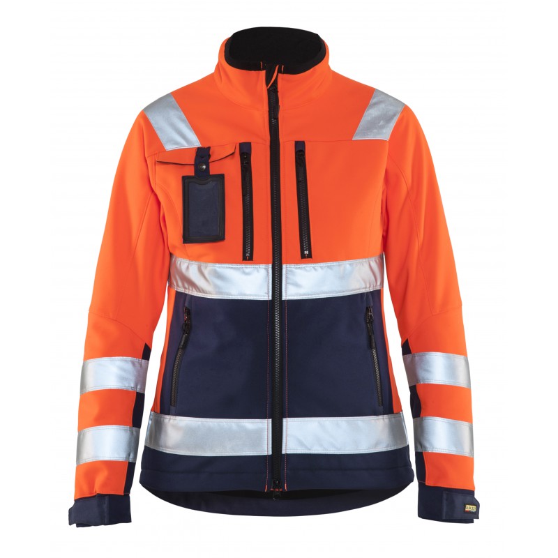 Dames Softshell jack High Vis