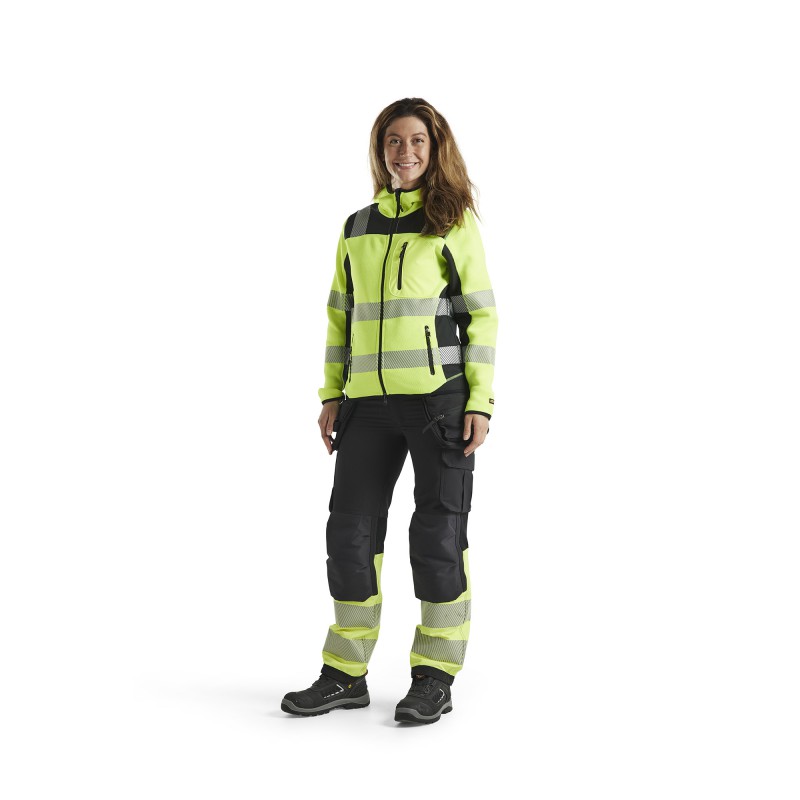 Dames High Vis 4-weg stretch werkbroek