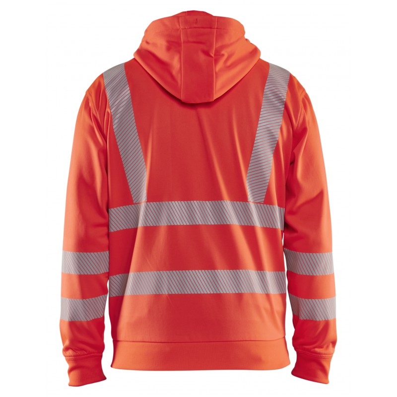 High Vis Hoodie met rits