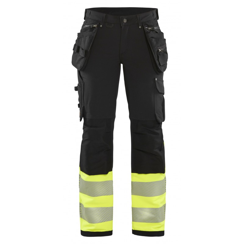 Dames High Vis 4-weg stretch werkbroek