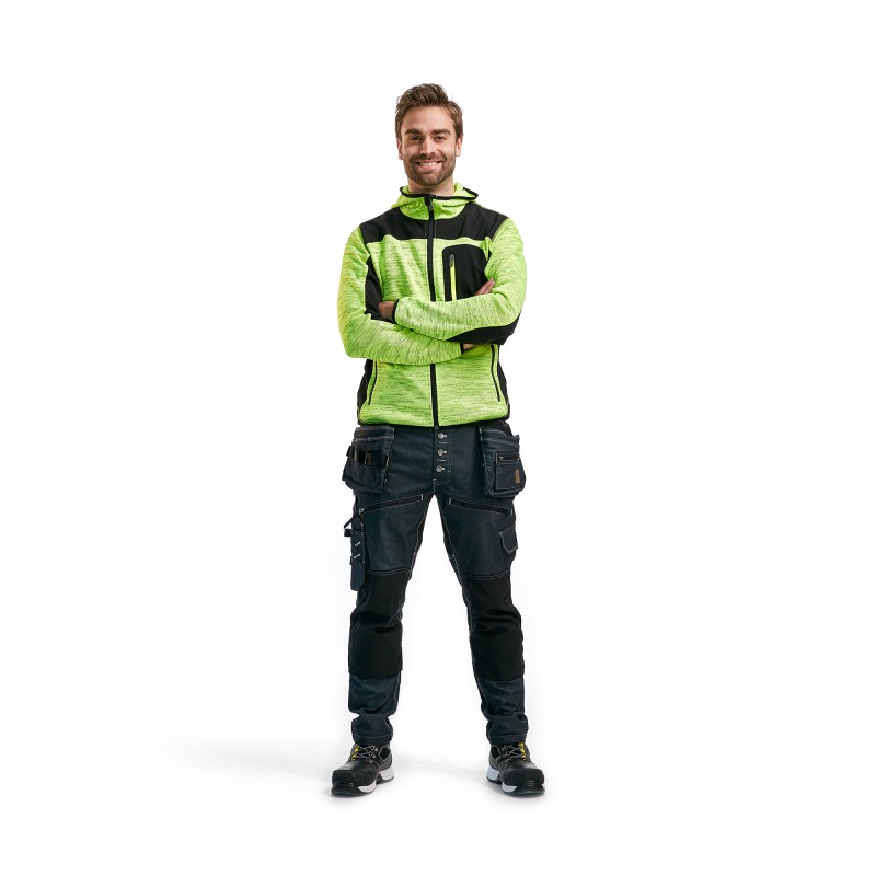 Gebreid vest met softshell